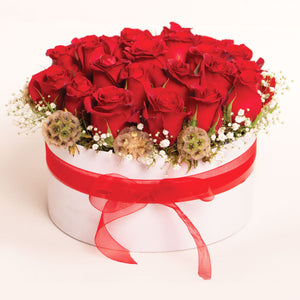 Caja Redonda con Rosas