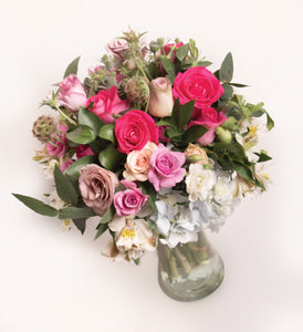 Arreglo de Rosas y Hortensias