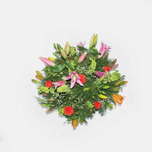 Arreglo Rosas Coral y flores Acapulco