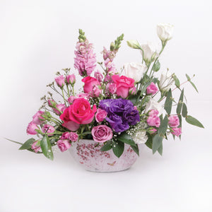 Arreglo de Rosas en base vintage